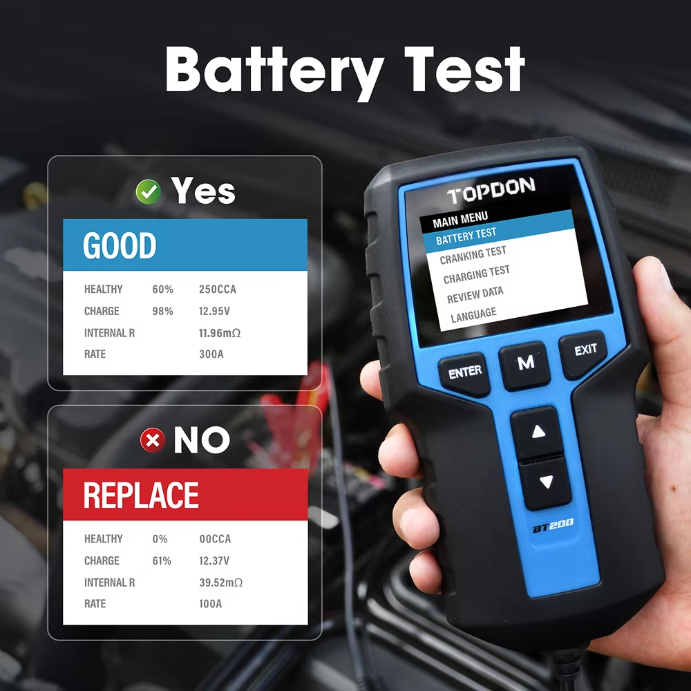 TOPDON BT200 Car Battery Teste - Topdon Tc001 Thermal Camera recension och pris